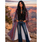Vibrant Multicolor Striped Duster Kimono