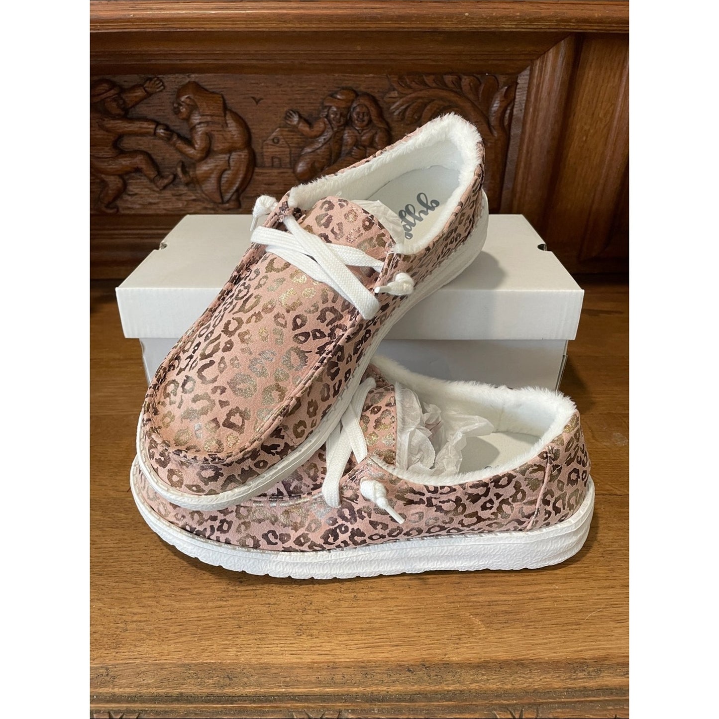 Gypsy Jazz leopard print slip-on flats