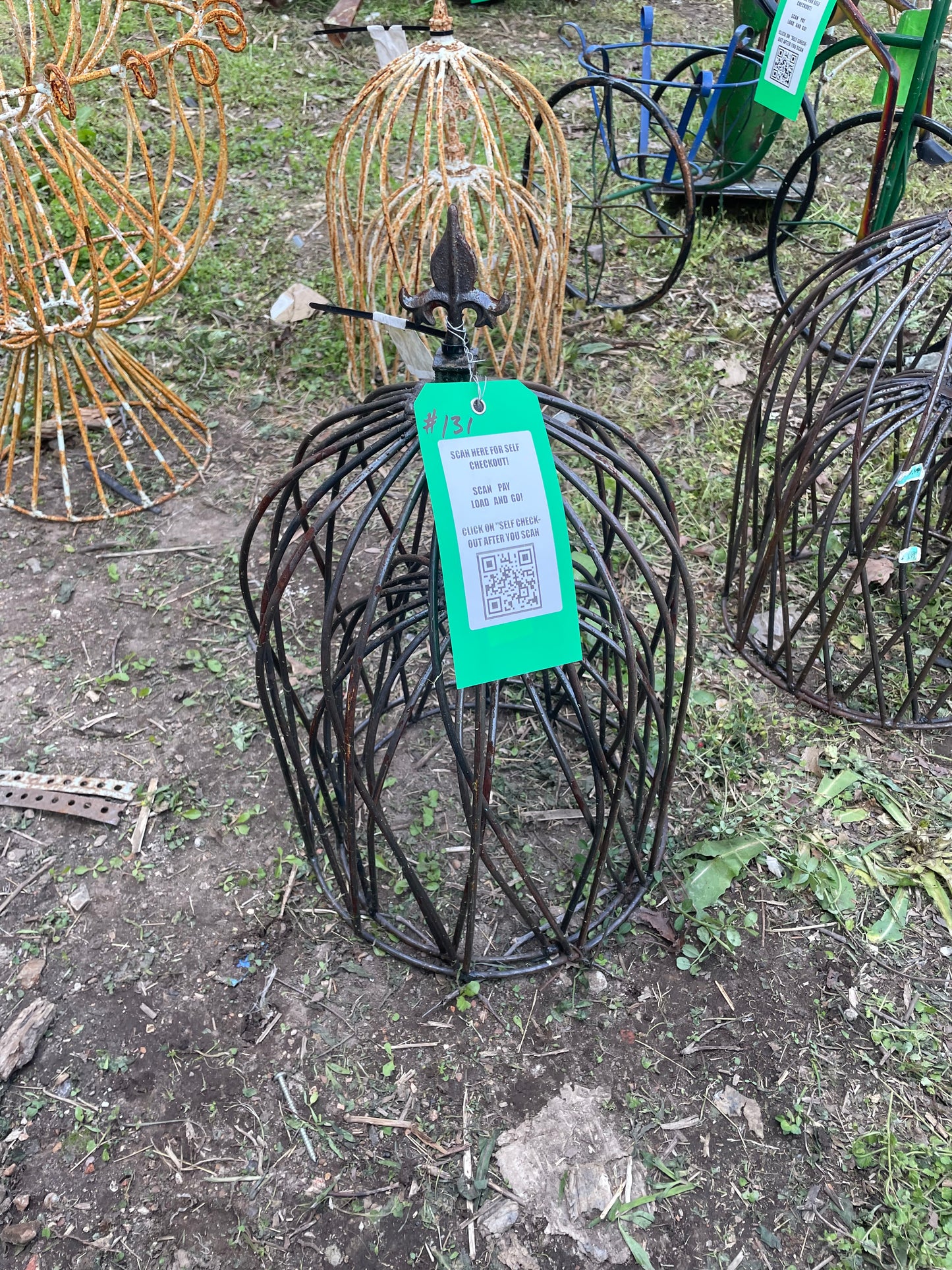 #131, Wrought iron garden topiary