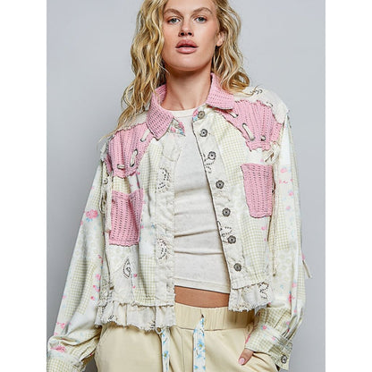 Boho Patchwork Crochet Jacket – Romantic Cottagecore Spring Layering Piece