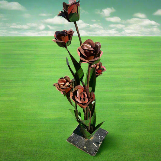 #104,Tall Metal Roses