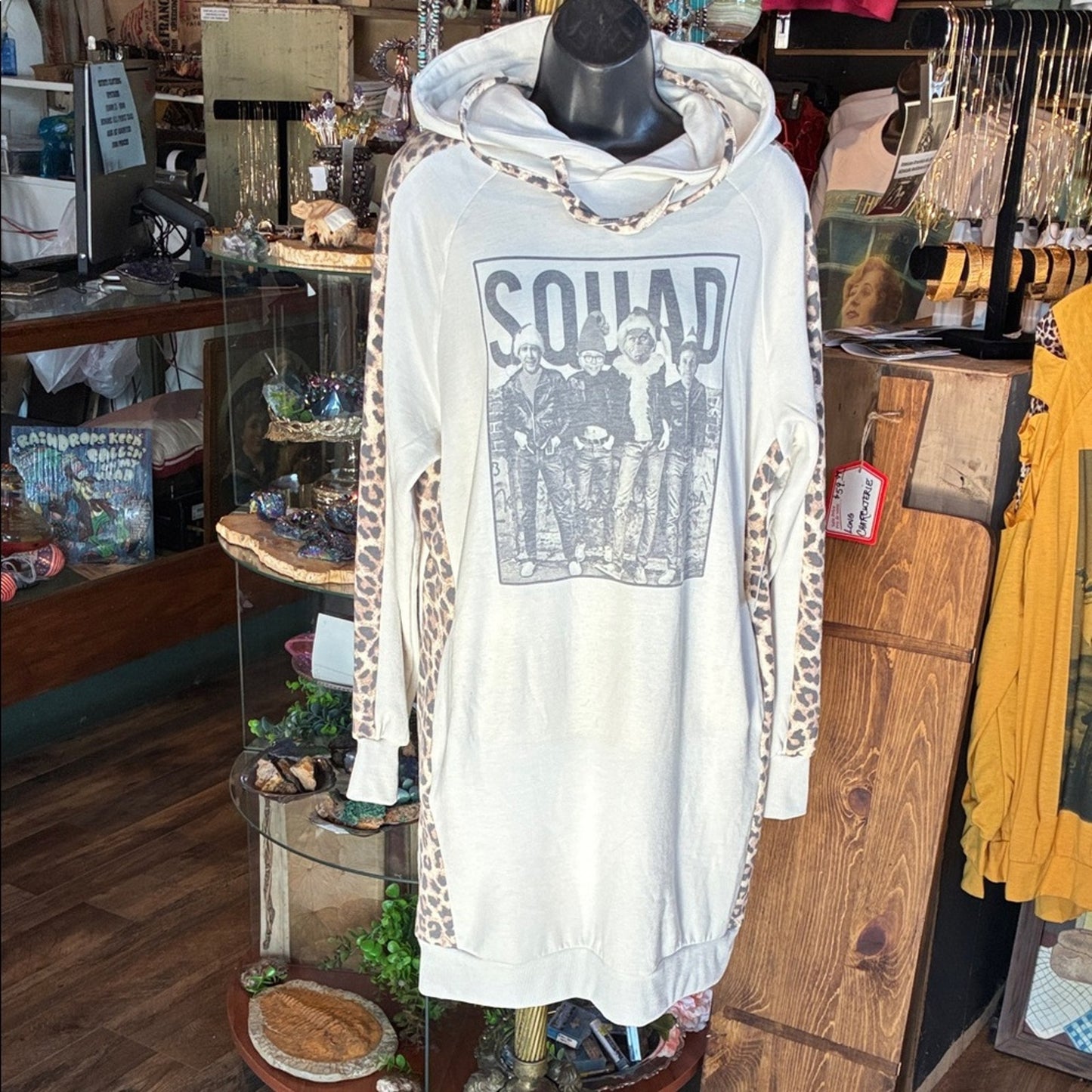 Leopard Print Squad Graphic Hoodie