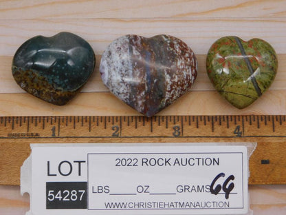 STONE HEARTS ROCK STONE LAPIDARY SPECIMEN