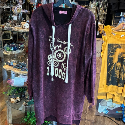 Simply Southern Maroon Graphic Hoodie Dress