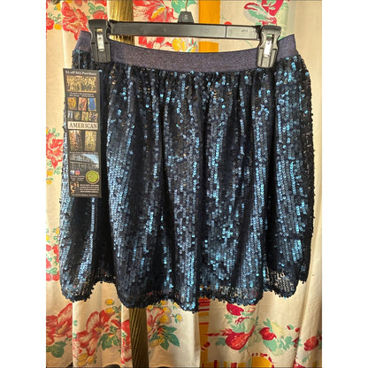 Cat & Jack Navy Blue Sequin Skirt