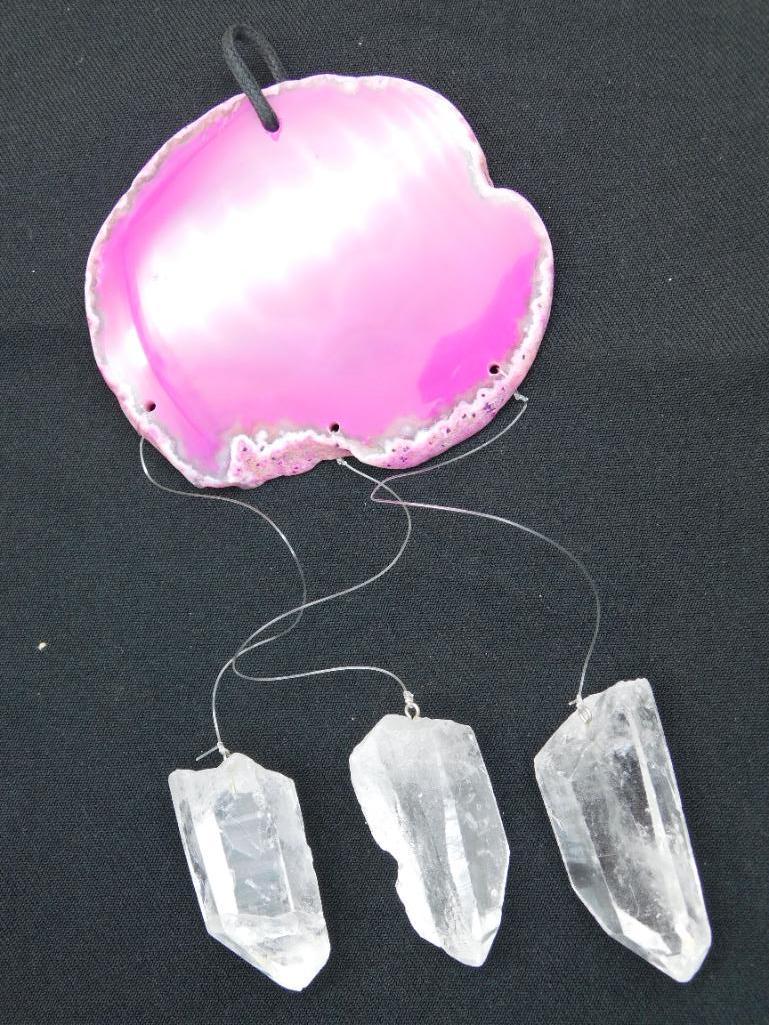 AGATE AND QUARTZ WIND CHIME