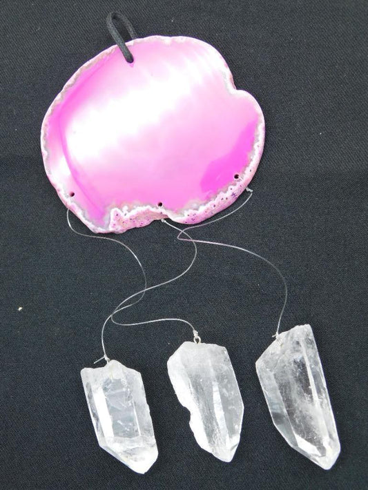 AGATE AND QUARTZ WIND CHIME