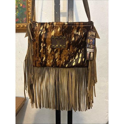 Fringed Cowhide Shoulder Bag American Concealed Carry