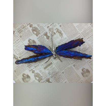 Iridescent Blue Purple Gold Titanium Crystal Display Rock