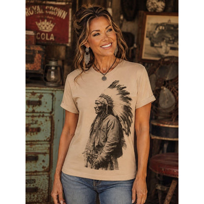 Vintage Native Heritage Sand Tee HATMAN ORIGINALS VINTAGE STYLE T SHIRT TEE