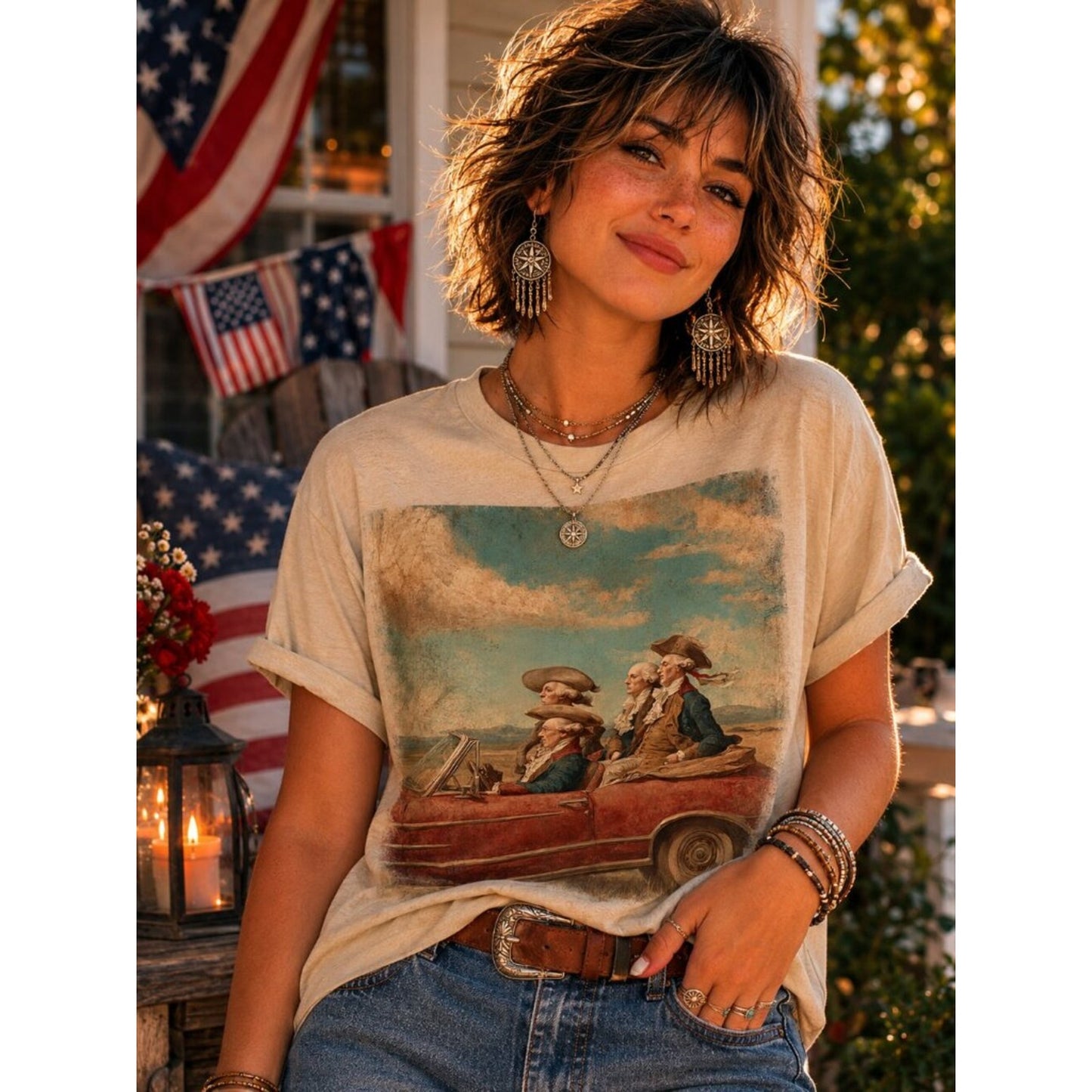 Founding Fathers Freedom Ride Shirt Hatman's Originals luxury tee