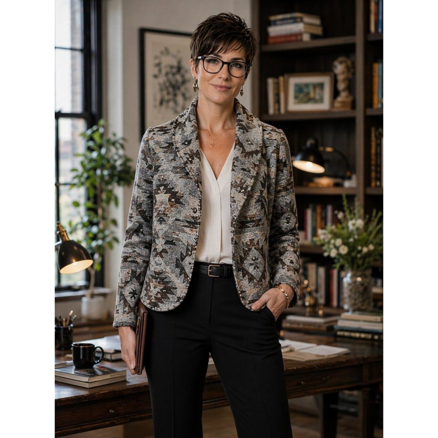 Kuhl Gray and Black Patterned Jacket
