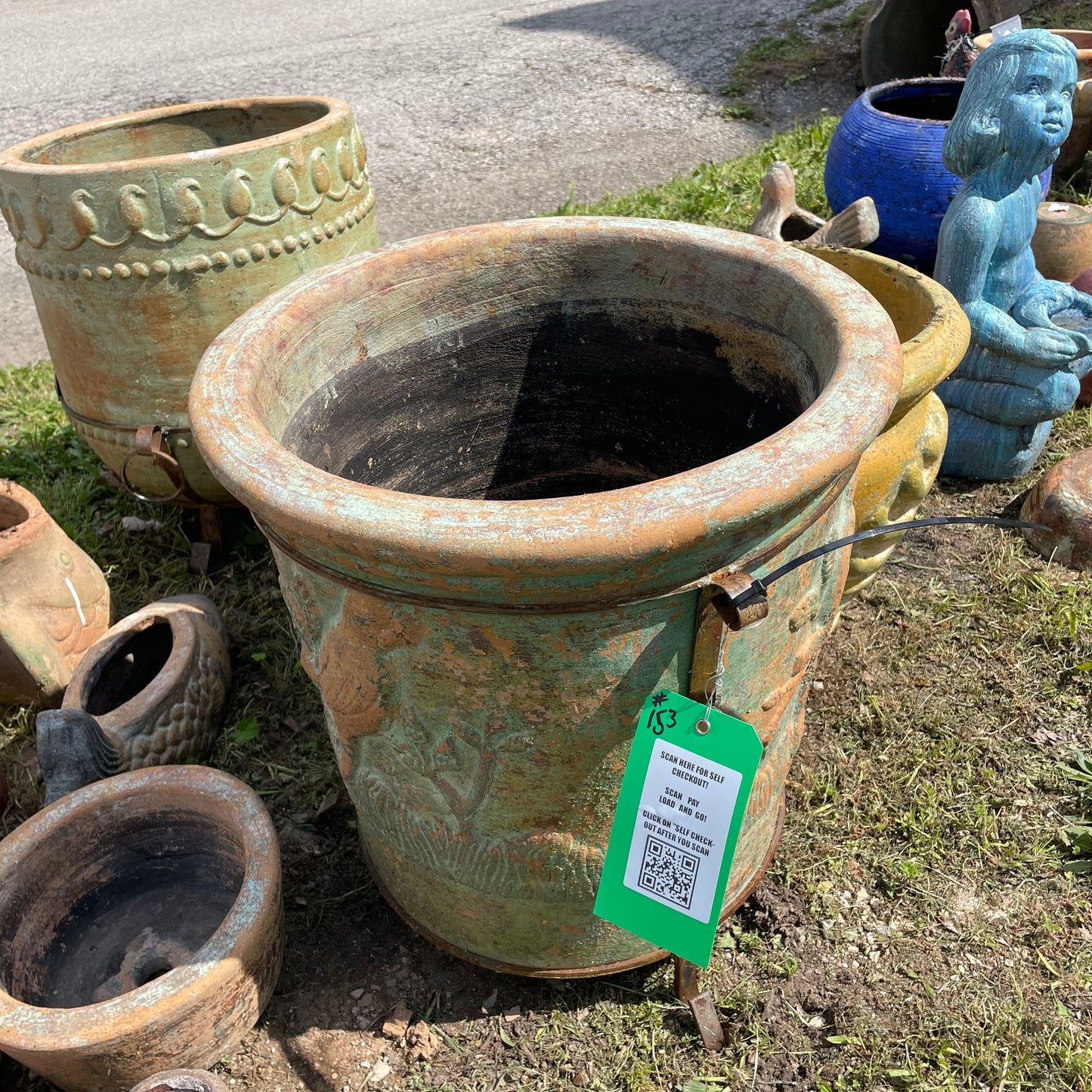 #153, Large Multi Color planter pot