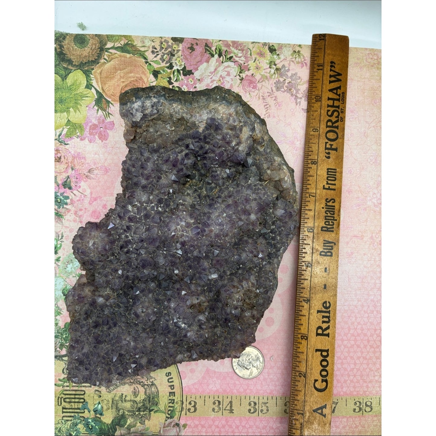 Large Amethyst Crystal Cluster Rock