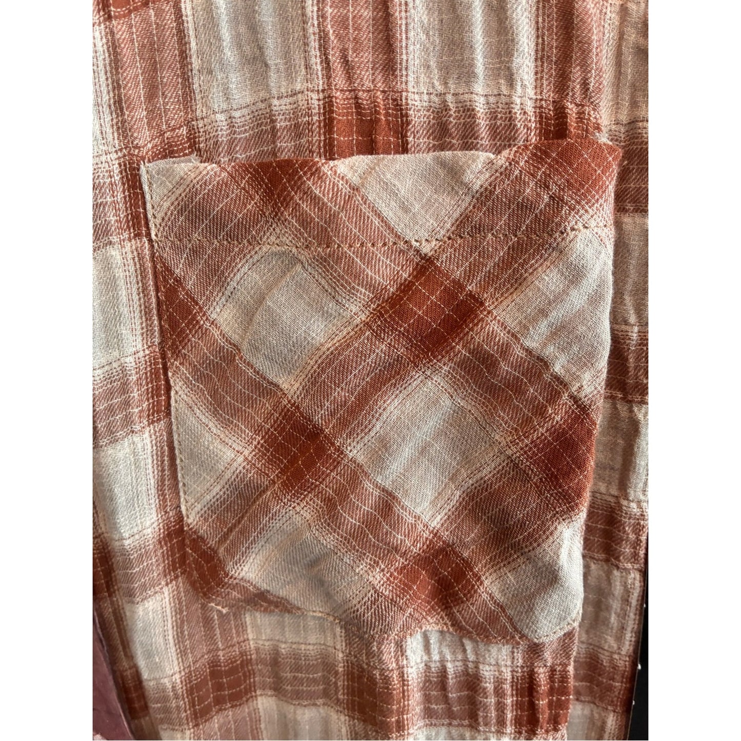 ODDY Sleeveless Plaid Maxi Dress in Dusty Rose & Cream
