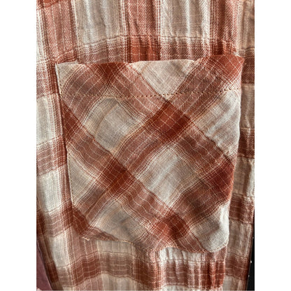 ODDY Sleeveless Plaid Maxi Dress in Dusty Rose & Cream