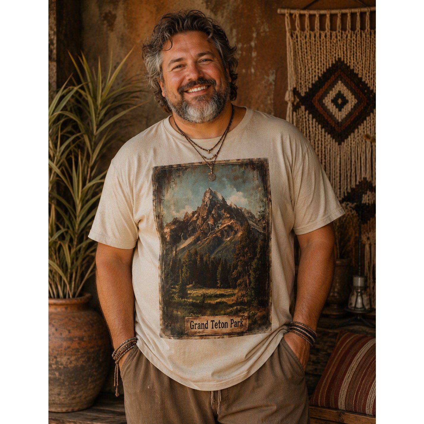 GRAND TETON PARK HATMAN ORIGINALS VINTAGE STYLE T SHIRT TEE