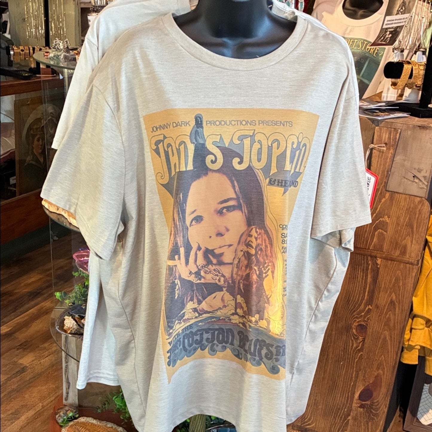Janis Joplin Vintage-Style Concert Poster Tee – Graphic Band T-Shirt