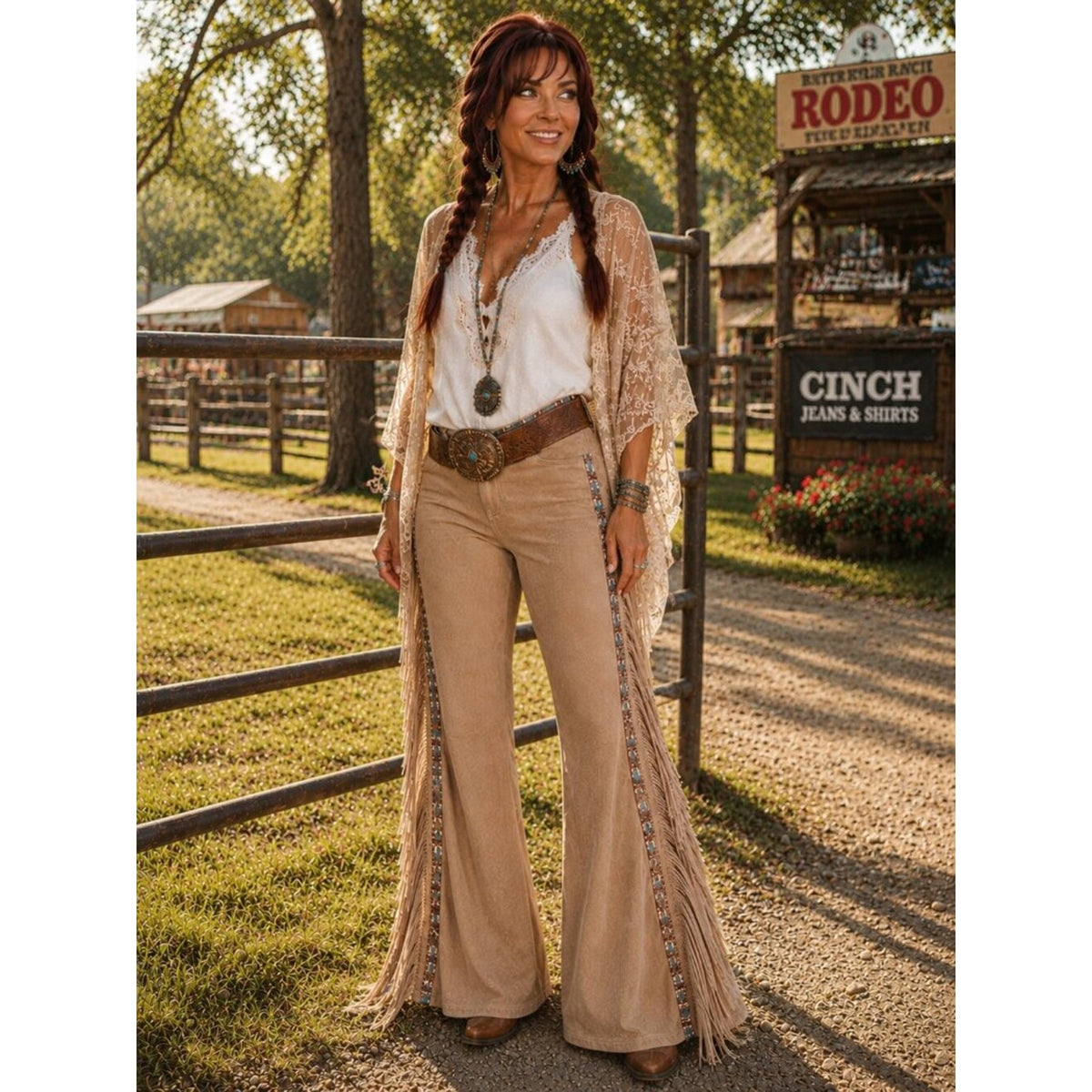 Savanna Jane Tan Suede-Look Wide Leg Pants