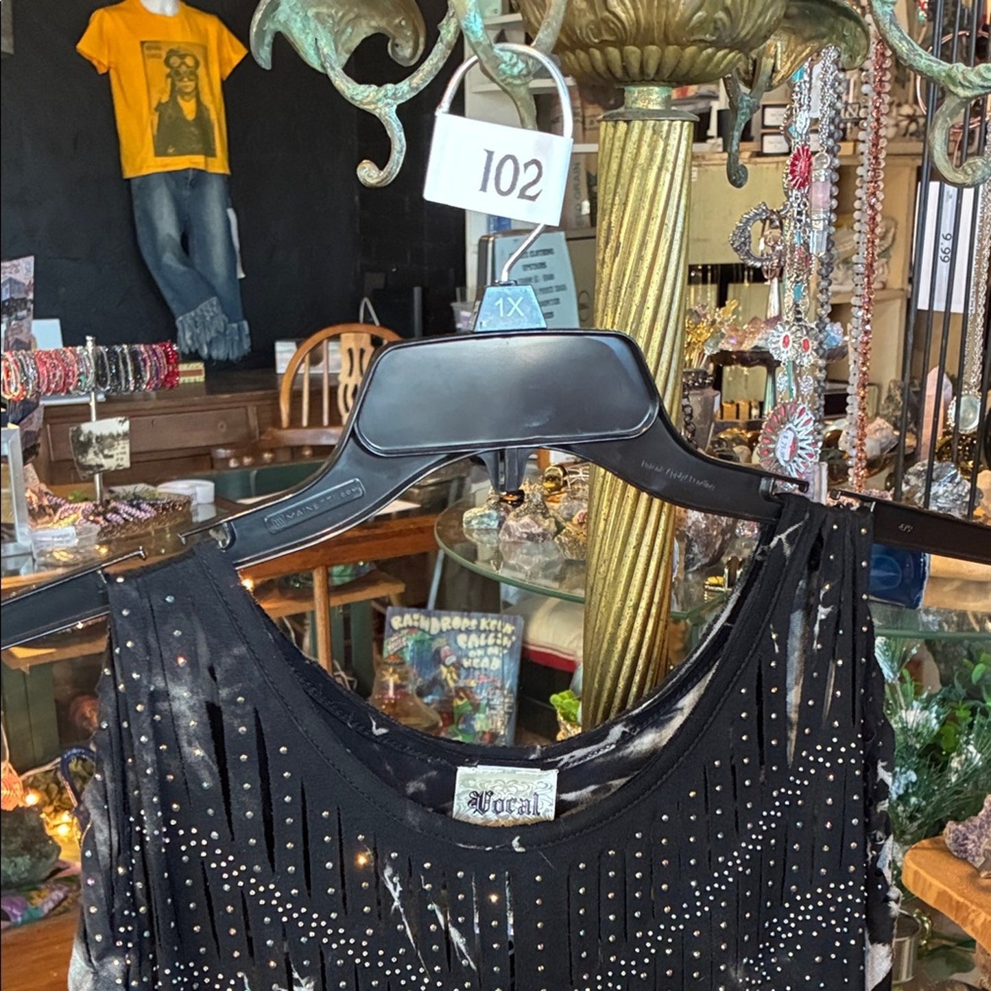 Corral Black and Silver Studded Tunic