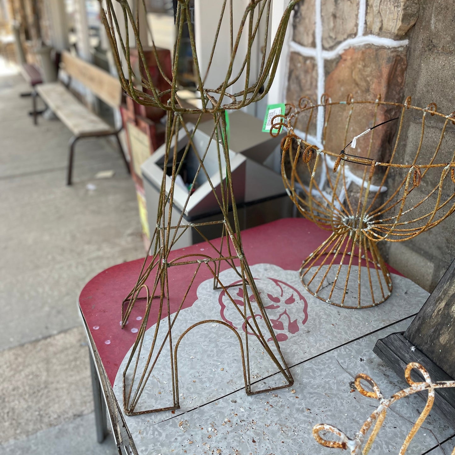#103, WROUGHT IRON PLANTER