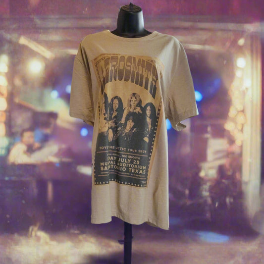 Aerosmith Toys in the Attic Tour 1975 San Antonio Concert T-Shirt
