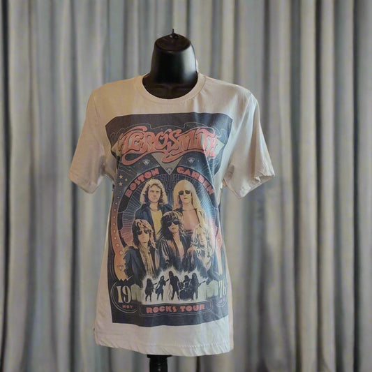 Aerosmith Rocks Tour 1976 Boston Garden Concert T-Shirt