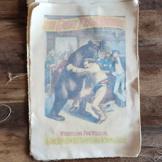 Vintage Great Train Robber Wrestling Canvas Print