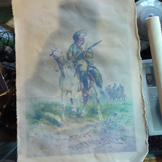 Vintage Buffalo Bill Scout Canvas Print - Frontier Legend