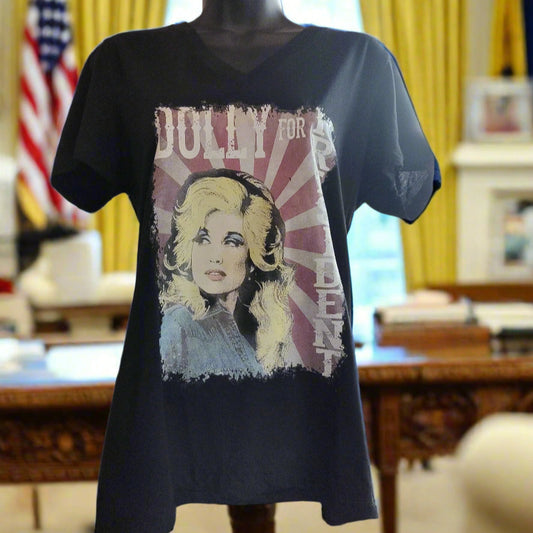 Dolly For President Black T-Shirt
