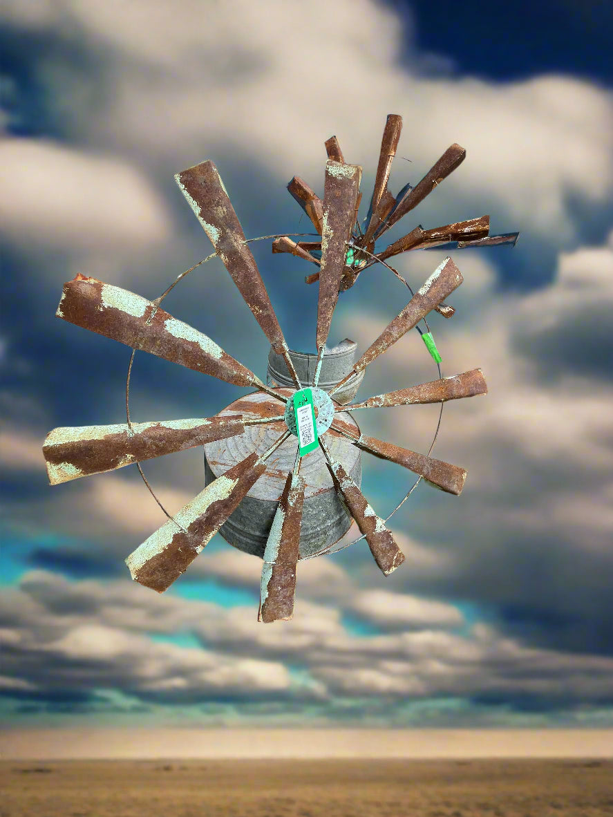 #114, Large metal windmill