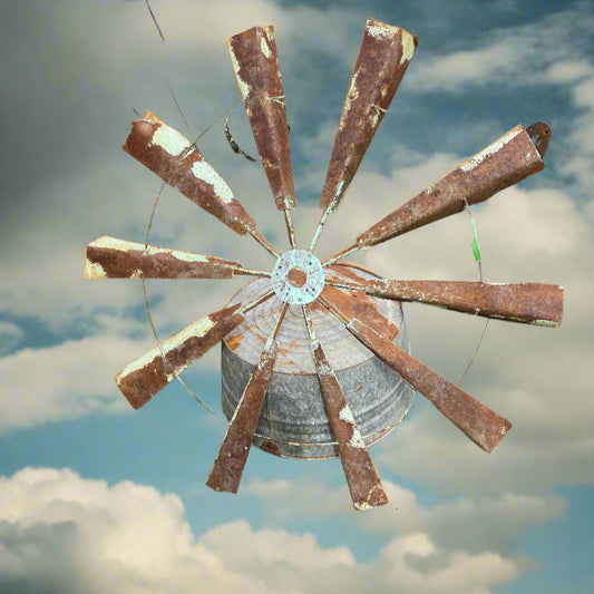 #114, Large metal windmill
