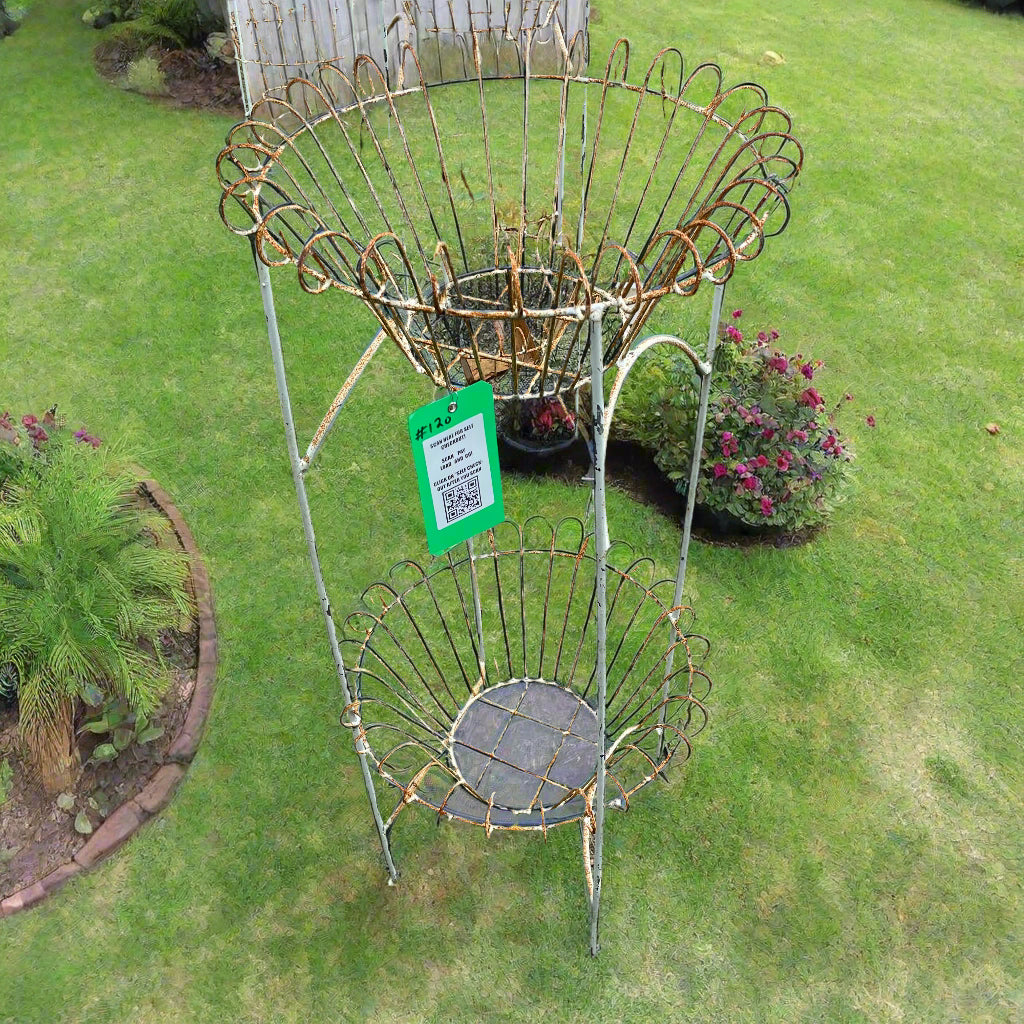 #120, Tall iron planter