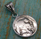 BUFFALO NICKEL INDIAN HEAD STERLING SILVER NECKLACE PENDANT