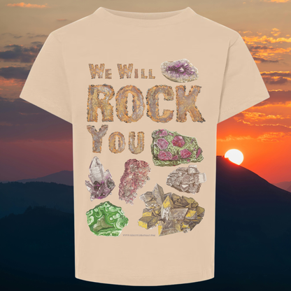 WE WILL ROCK YOU TEE T SHIRT Custom Mineral & Rock Sweatshirt Rockhound