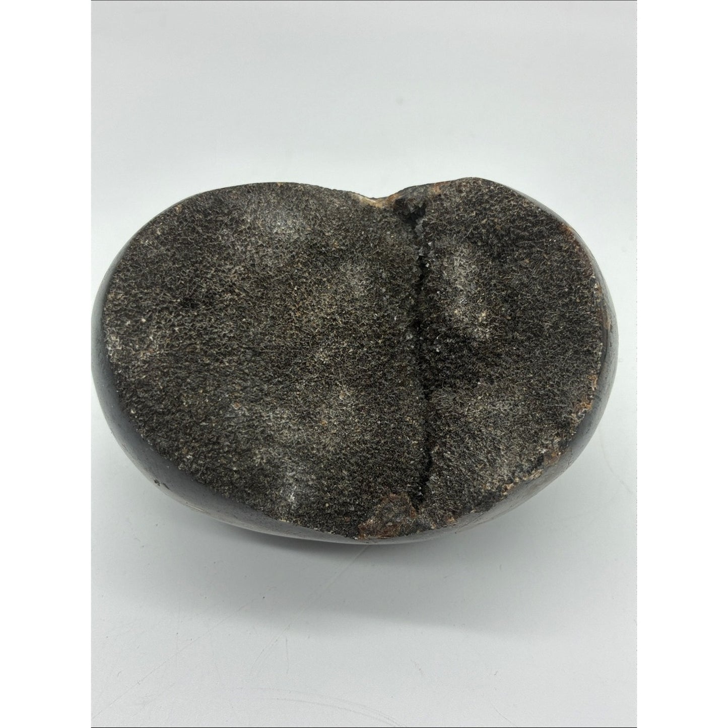 Polished Black and Brown Jasper Palm Stone Rock