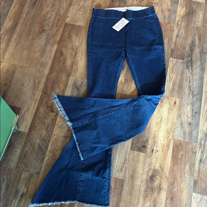 Chic Blue Flared Jeggings for Women