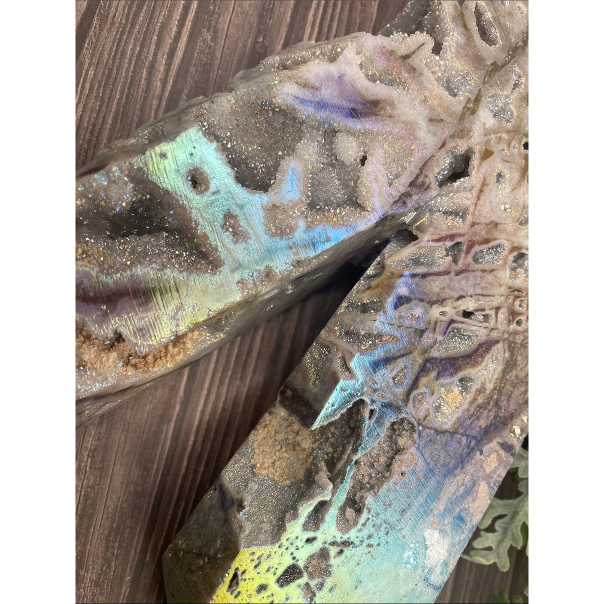 Large Rock Crystal Point Pair Home Art