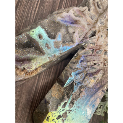 Large Rock Crystal Point Pair Home Art