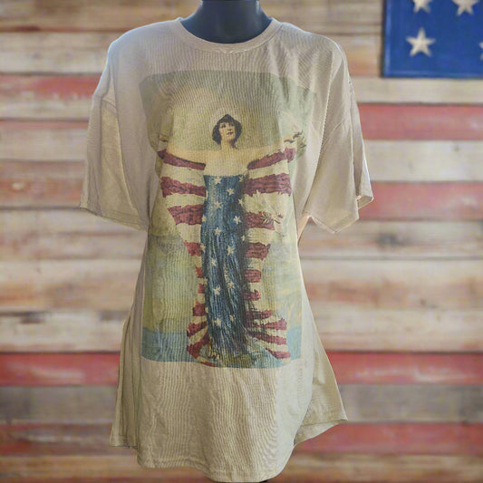 American Flag Angel Vintage T-Shirt