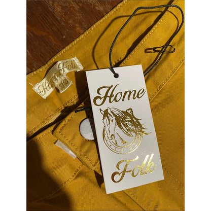 Folk Mustard Yellow Wide Leg Flare Jeans plus size