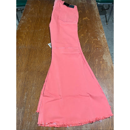 Lucky & Blessed Coral High-Rise Flare Pants plus size