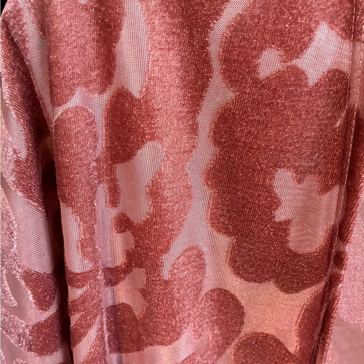 Vocal Dusty Rose Floral Sheer Kimono