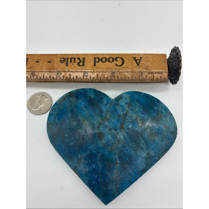 Blue Heart Shaped Stone Decorative Accent Rock