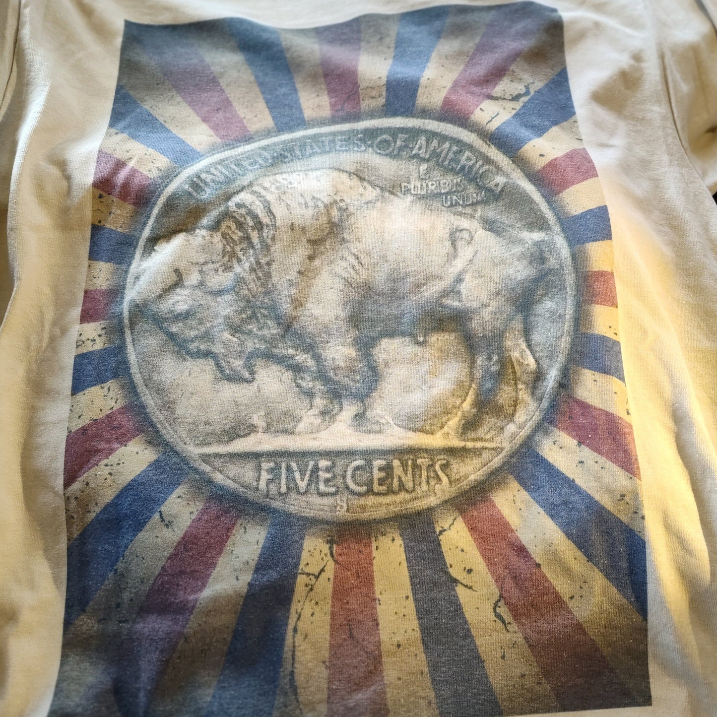 Vintage Buffalo Nickel T-Shirt - Patriotic American Coin Design