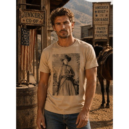 Frontier Courage Vintage Americana Tee HATMAN ORIGINALS VINTAGE STYLE T SHIRT TEE MADE IN USA