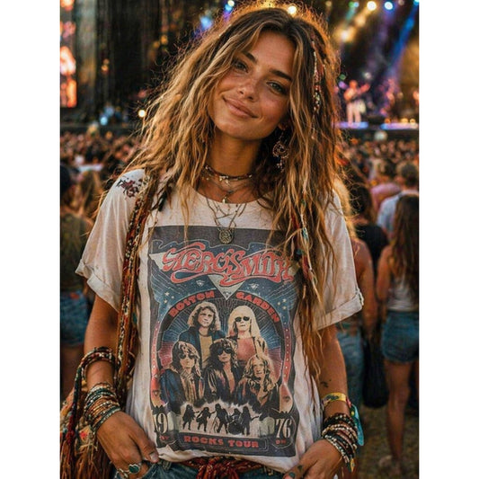 T-shirt Hatman's Originals luxury Tee Aerosmith 1976