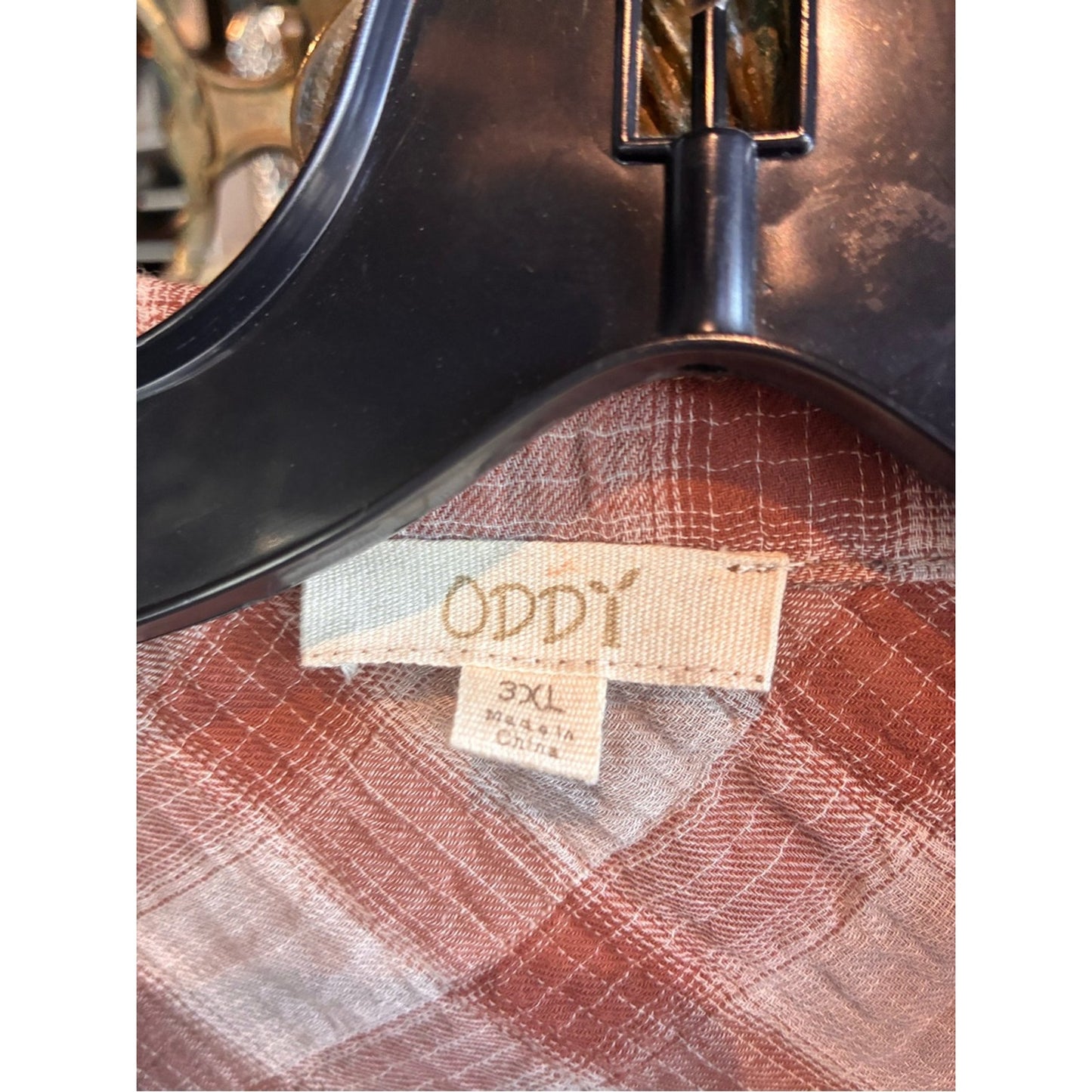 ODDY Sleeveless Plaid Maxi Dress in Dusty Rose & Cream