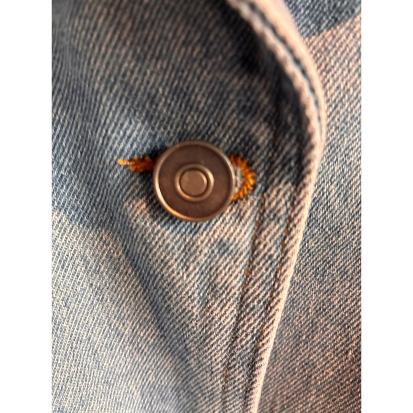 Vocal Light Blue Denim Top with Black Logo Tag