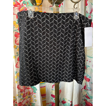 Black Dot Wave Vince Camuto Mini Skirt